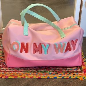 On My Way Light Coral Duffle Bag